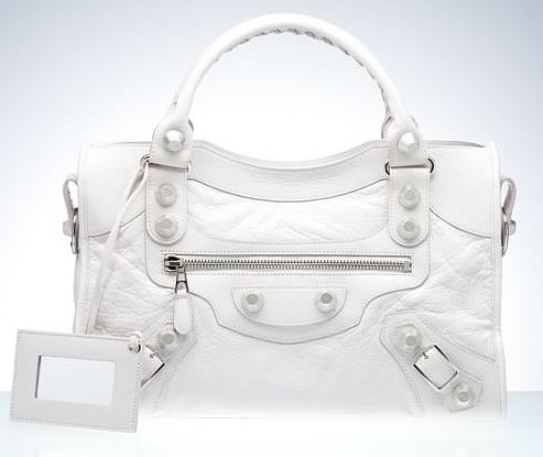 white balenciaga purse