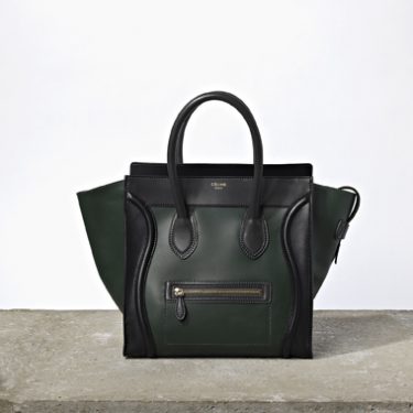 celine luggage tote green