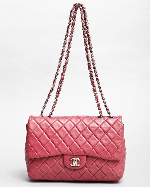 Madison Avenue Couture Chanel Baby Pink Quilted Caviar Jumbo