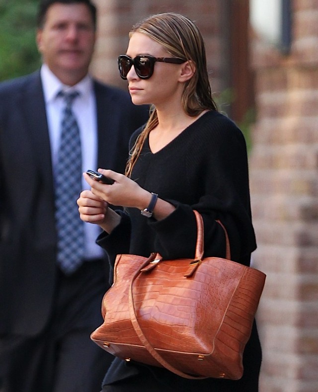 Ashley Olsen wearing Hermes Birkin Bag