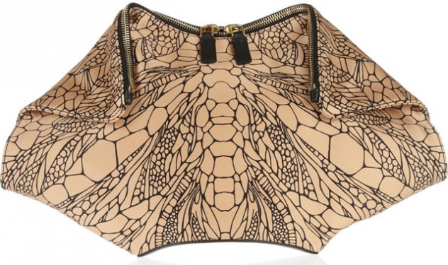 Fill in the Blank The Alexander McQueen De Manta printed silk satin clutch is PurseBlog