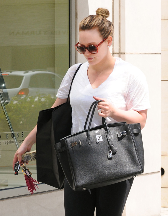 Louis Vuitton Babylone Mahina Bag worn by Hilary Duff Studio City