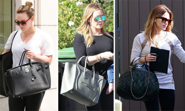 Celebrity Fashion Designer Handbags : Hilary Duff Goyard St Louis