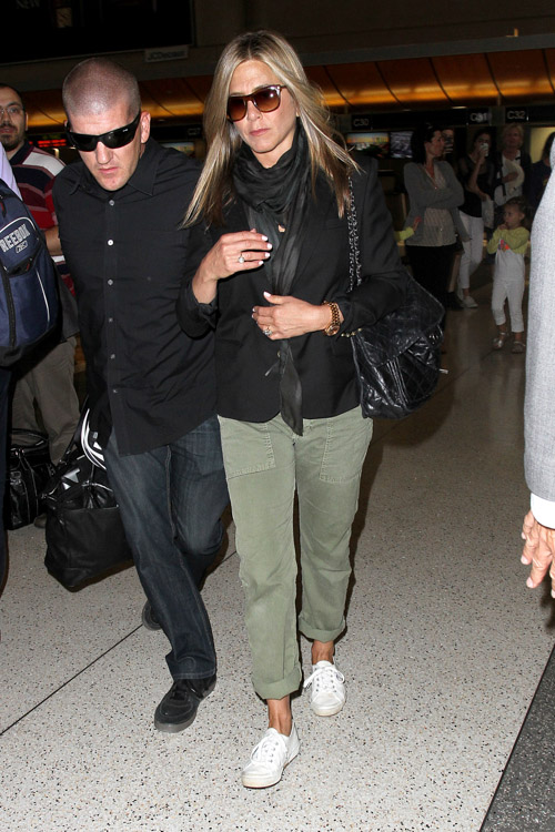 Jennifer Aniston Sticks to Neutrals with a Chanel Flap Bag - PurseBlog
