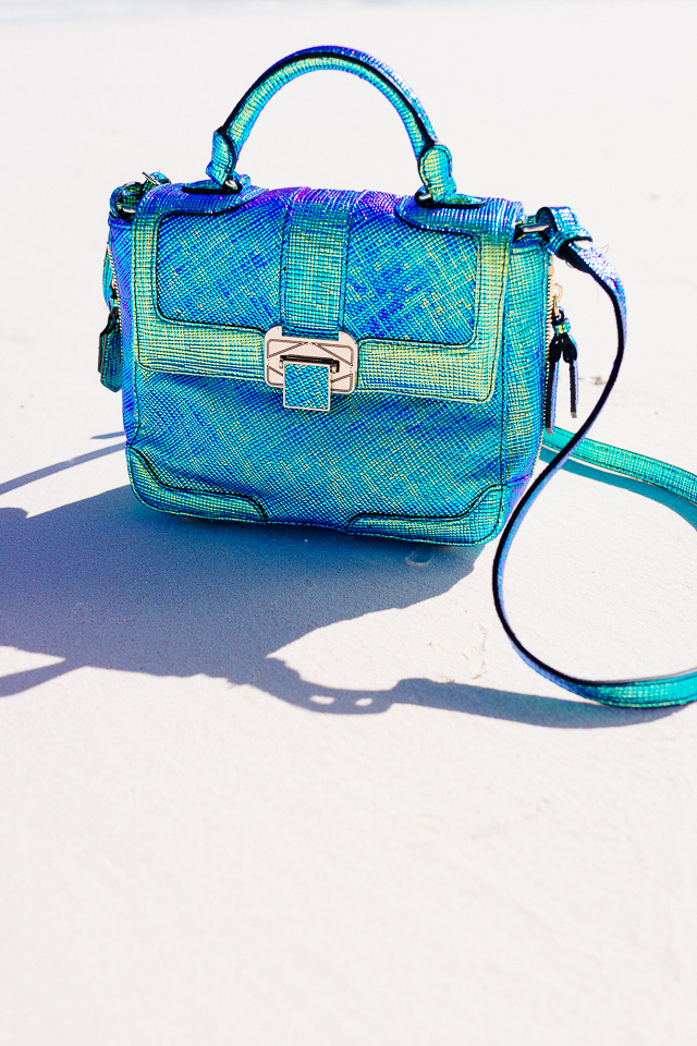A Day at the Beach with the Rebecca Minkoff Iridescent Elle Bag - PurseBlog