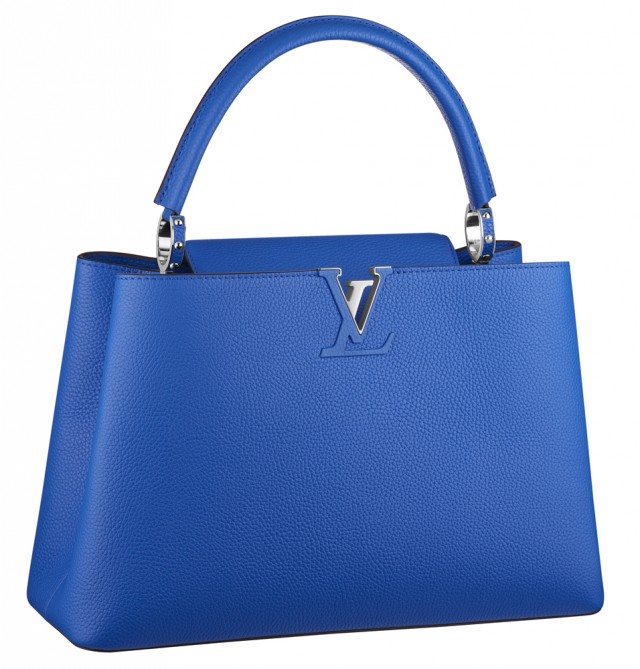 Louis Vuitton Blue Rainbow Capucines BB Silver And Gold Hardware