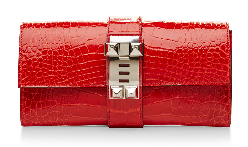 Hermes Medor clutch 23 Vermillion Red, Luxury, Bags & Wallets on