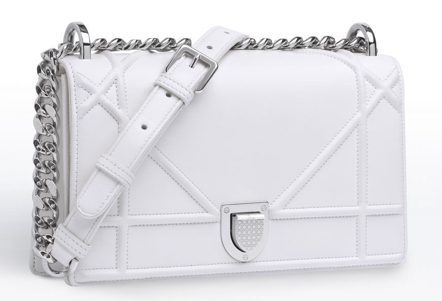 Dior, Bags, Christian Dior White Baby Diorama Flap Bag