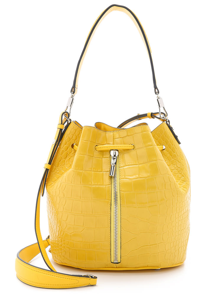 Lana Nano Bucket Bag - Beaded Cobalt/Blossom Yellow