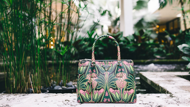 Latest Obsession Prada Galleria With Pink Tulip Motif PurseBlog