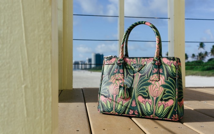 Latest Obsession: Prada Galleria With Pink Tulip Motif - PurseBlog