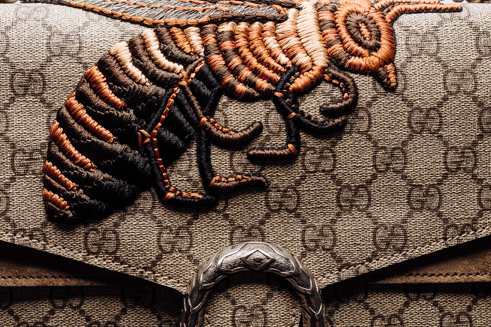 Gucci Original GG Supreme Canvas Embroidered Dionysus Small