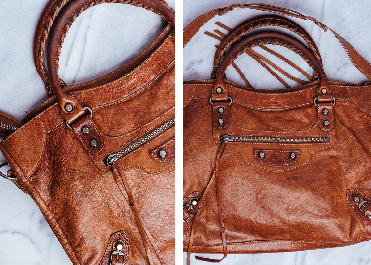 balenciaga bag leather