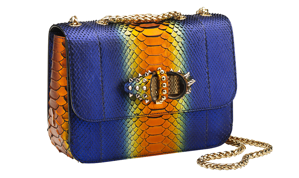 Christian Louboutin Multicolor Glitter and Leather Mini Spiked Sweet Charity  Crossbody Bag Christian Louboutin