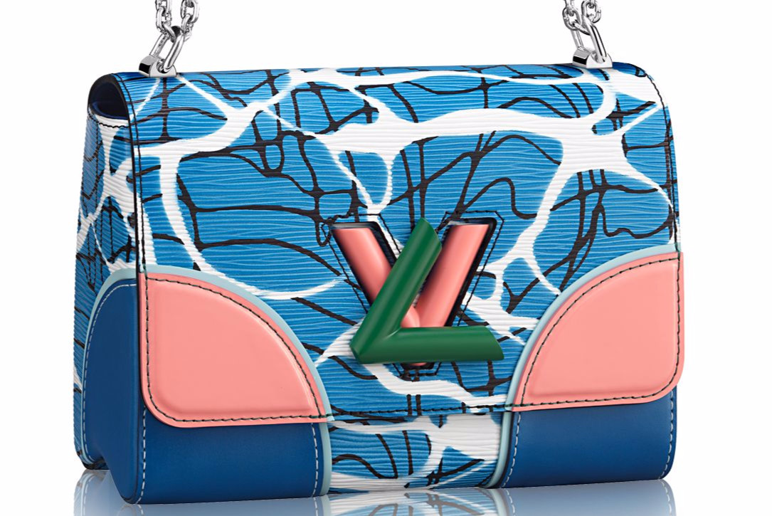 Louis Vuitton Twist Chain Wallet Limited Edition Aqua Print Epi