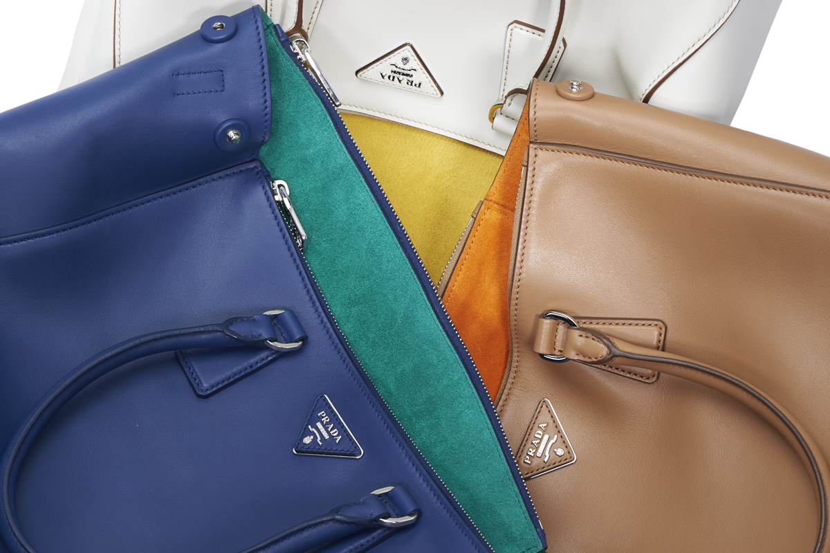 Prada Galleria Mini Brushed Leather Double-Zip Tote Bag - ShopStyle