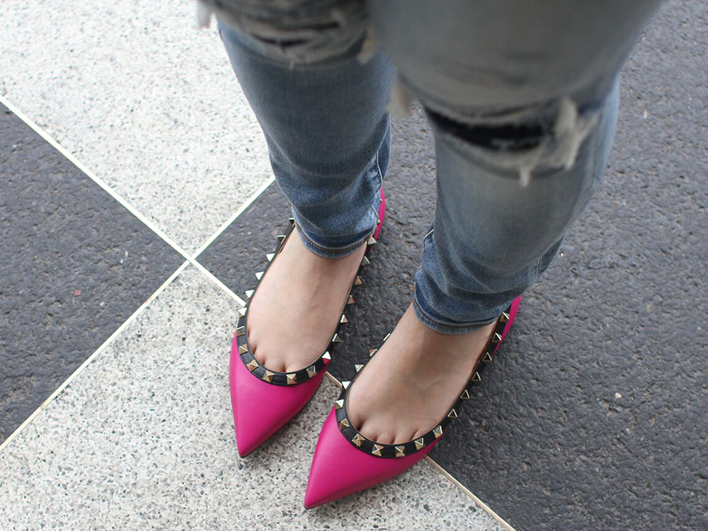 matte black valentino heels