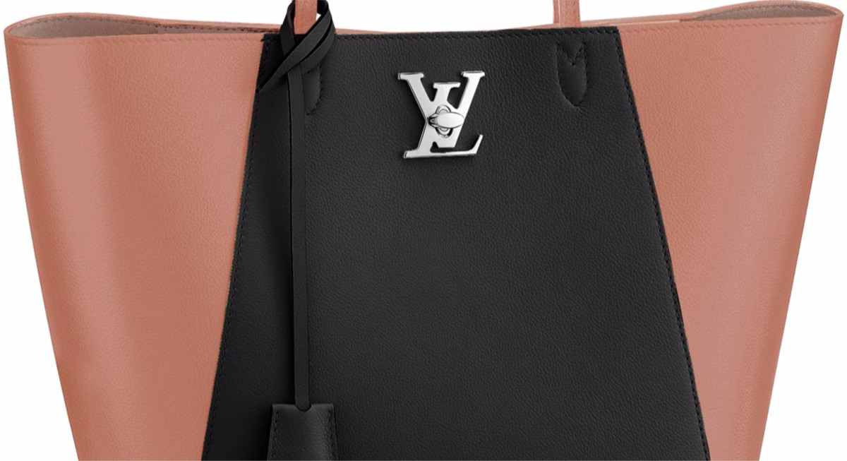 Louis Vuitton Lockme Cabas Leather Tote Bag Bicolor