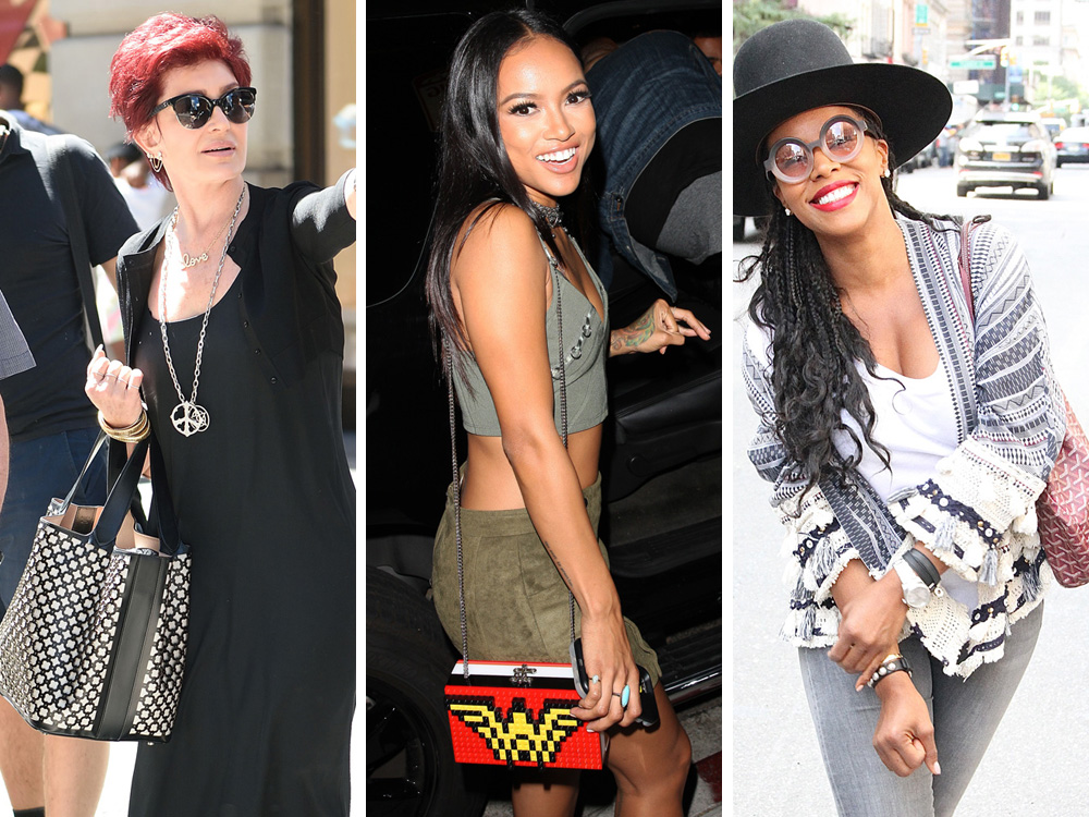 Celebs Model Gym Clothes, Givenchy and Judith Leiber Clutches