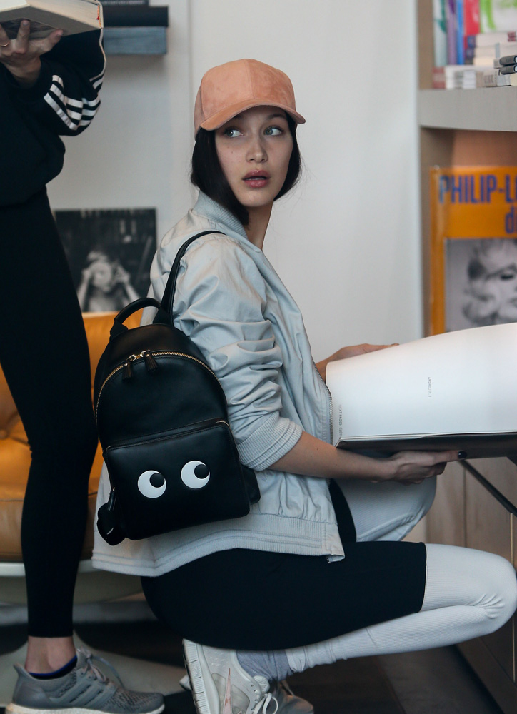 Bella Hadid Carries Cherry-Printed Bag With Banana-Shaped Keychain, Bella  Hadid
