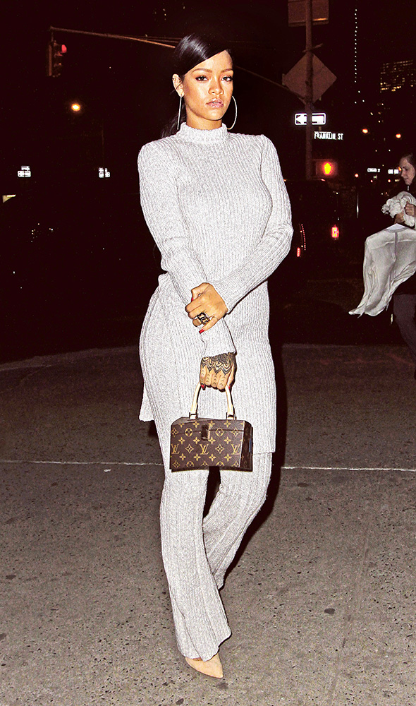 Rihanna Louis Vuitton x Frank Gehry Twisted Box Monogram Bag-4