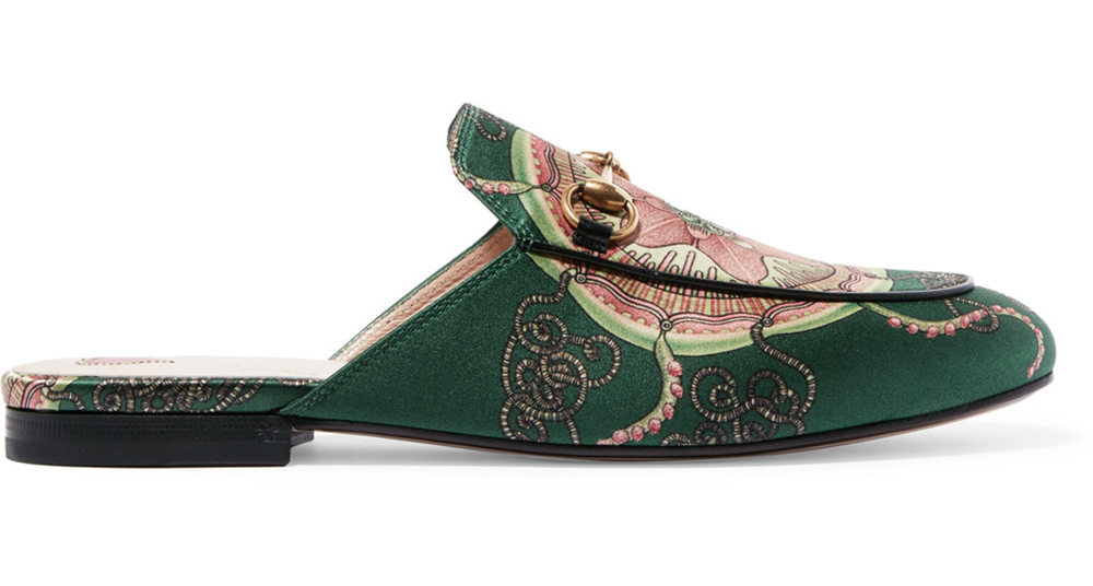 green gucci slippers