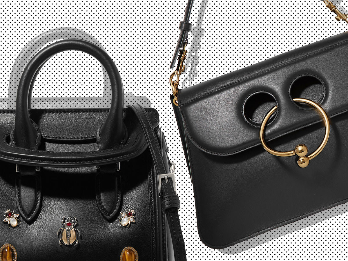 best black leather bag