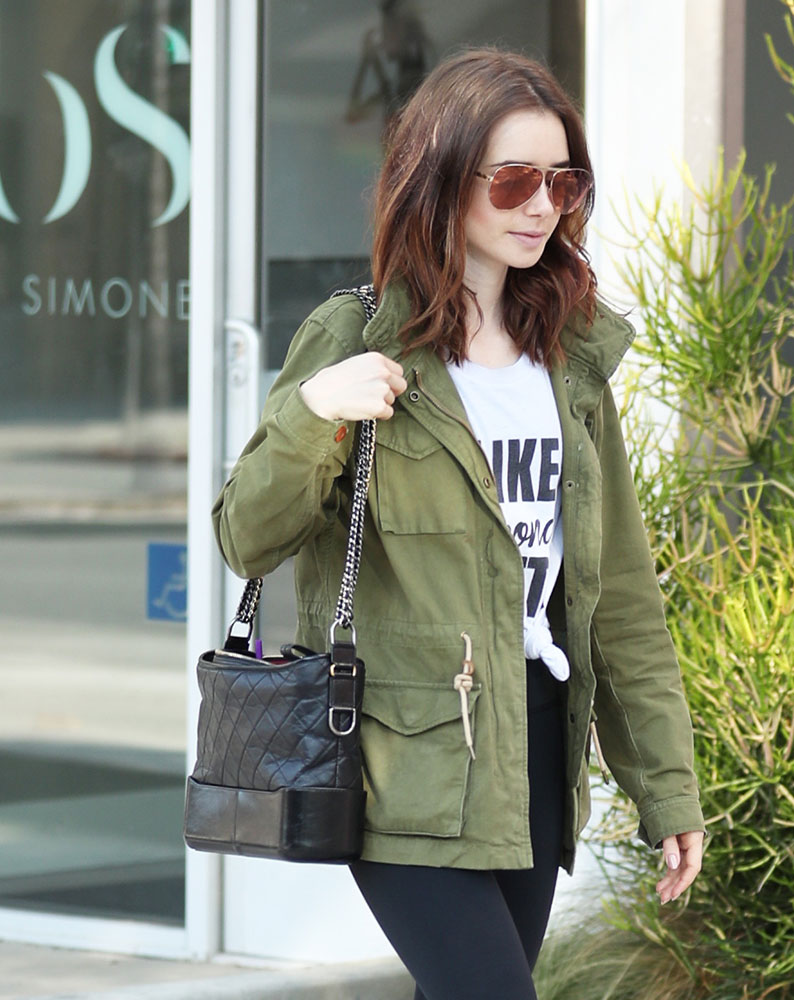 Just Can't Get Enough: Lily Collins and Her Chanel Gabrielle Bag - PurseBlog