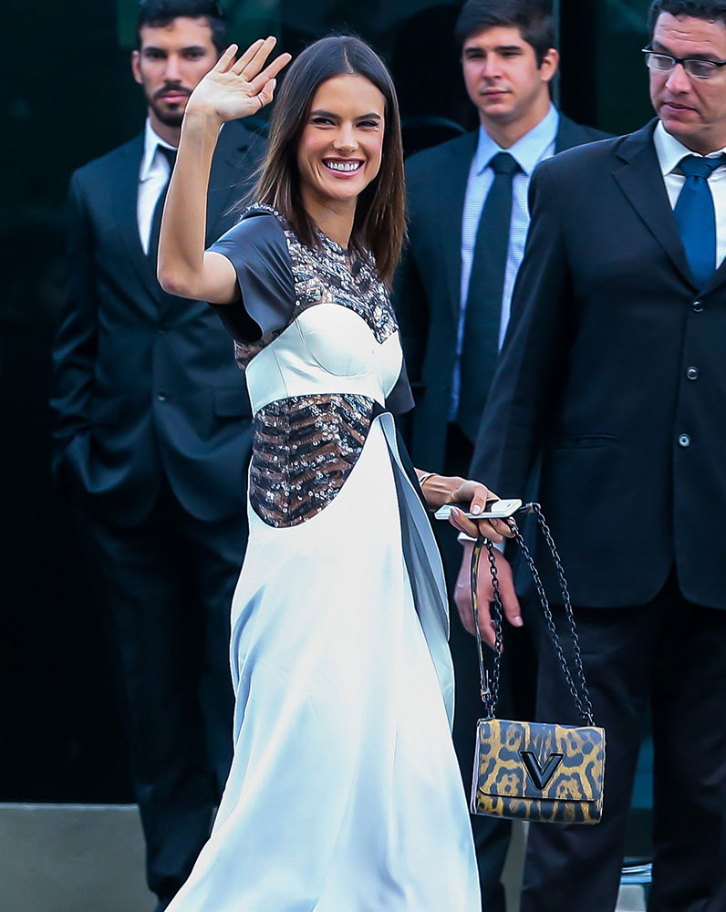 Alessandra Ambrosio wearing Louis Vuitton Monogram Denim Sunshine