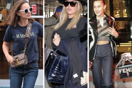 Celebs Weather The Remainders Of Winter With Black Bags From Prada, Miu ...