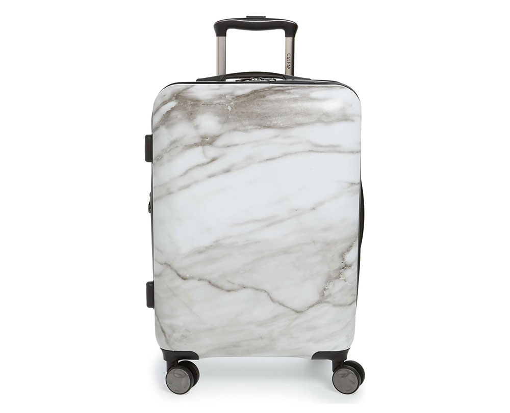 marble print suitcase