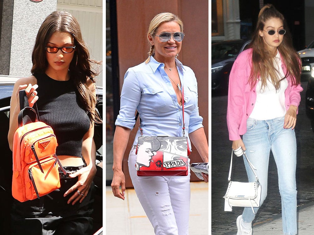 Just Can't Get Enough: The Hadid Women Love Their Prada Bags