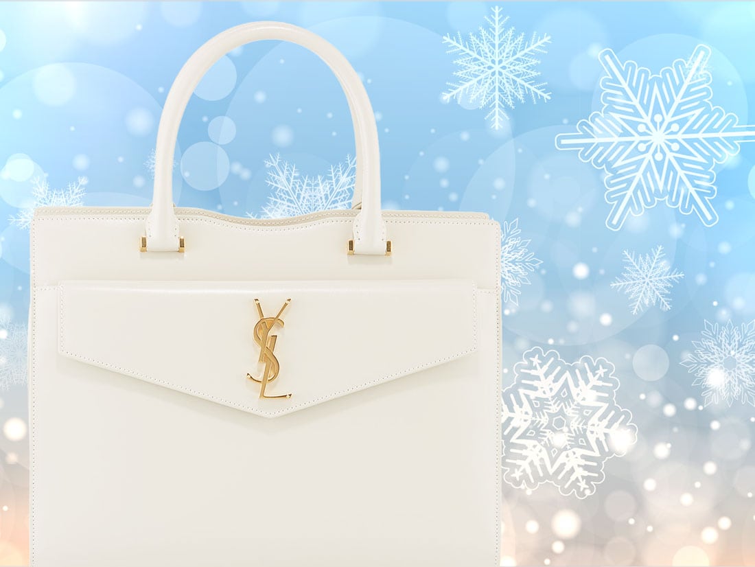 YSL White and Gold Bag | Beautiful handbags, Fancy bags, Bags designer