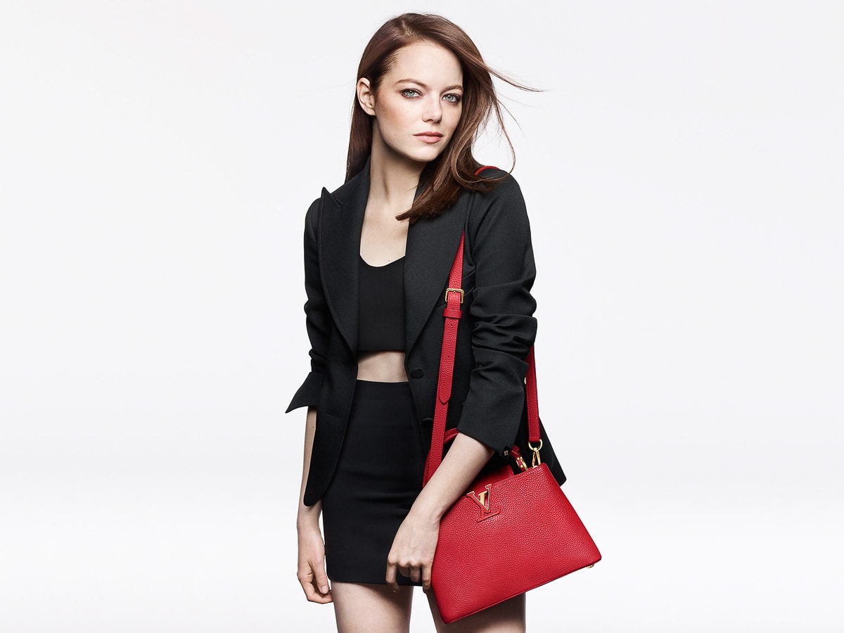Emma Stone and the Capucines Bag are Louis Vuitton's New Campaign Stars -  PurseBlog