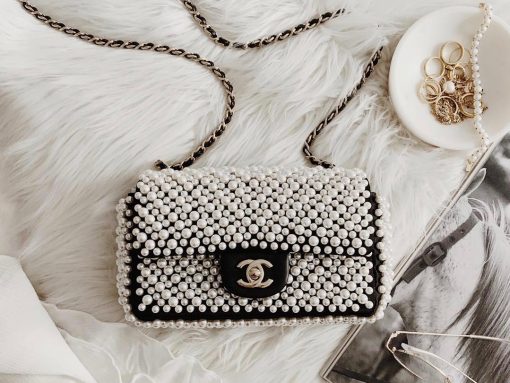 chanel double bag with pearls price