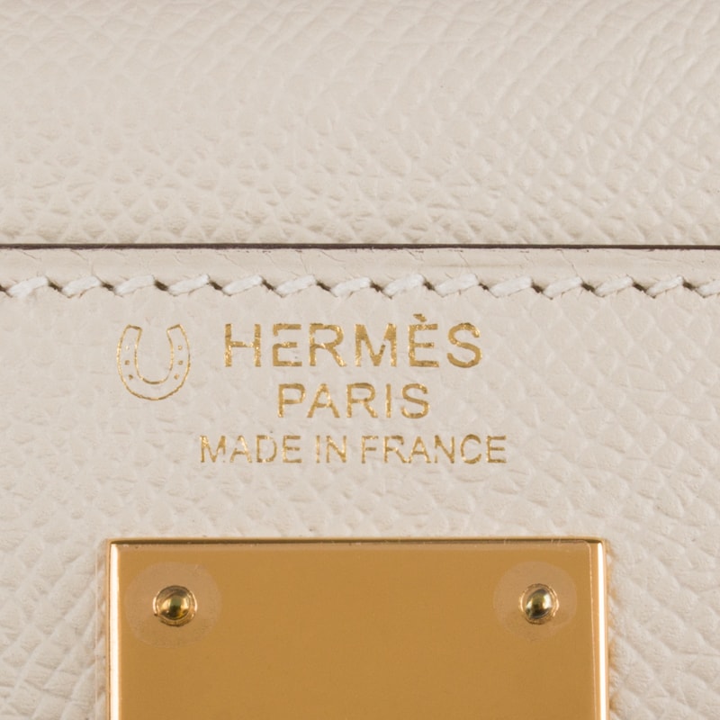 Hermes Kelly 40 Epsom chocolate GHW Stamp Square O