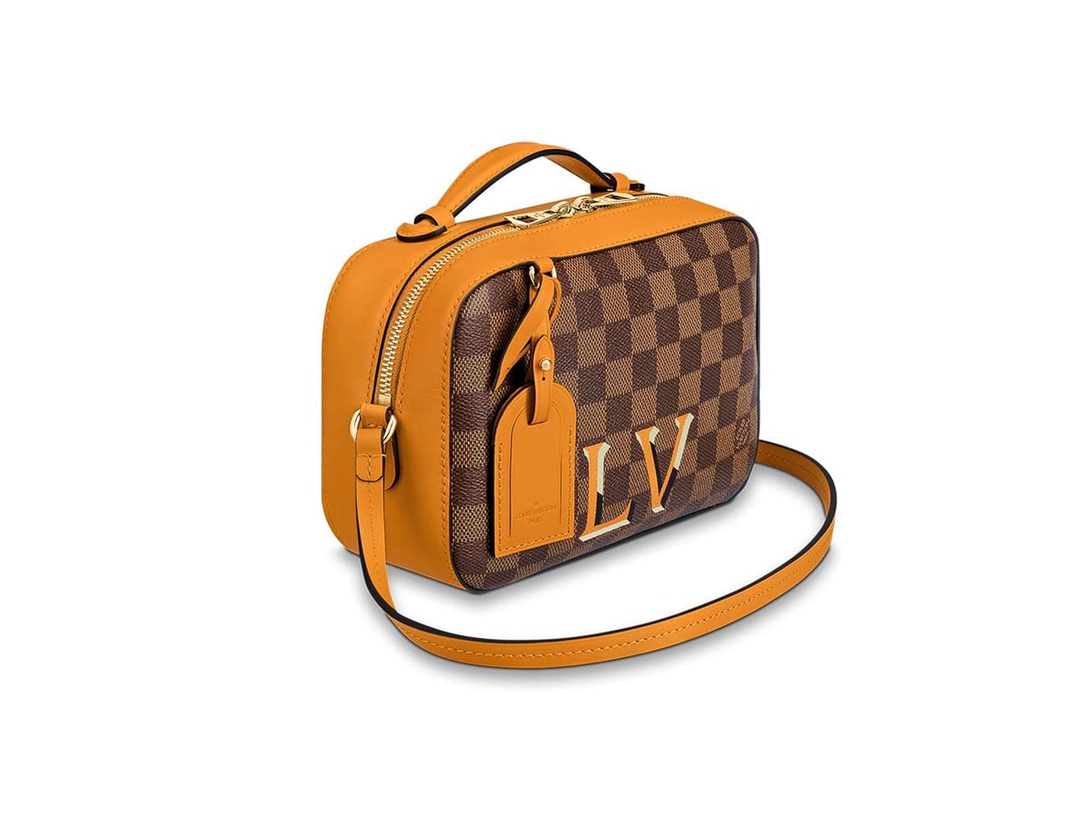 Louis Vuitton Brown Damier Ebene Coated Canvas And Pink Leather Santa  Monica Camera Bag Gold Hardware, 2019 Available For Immediate Sale At  Sotheby's