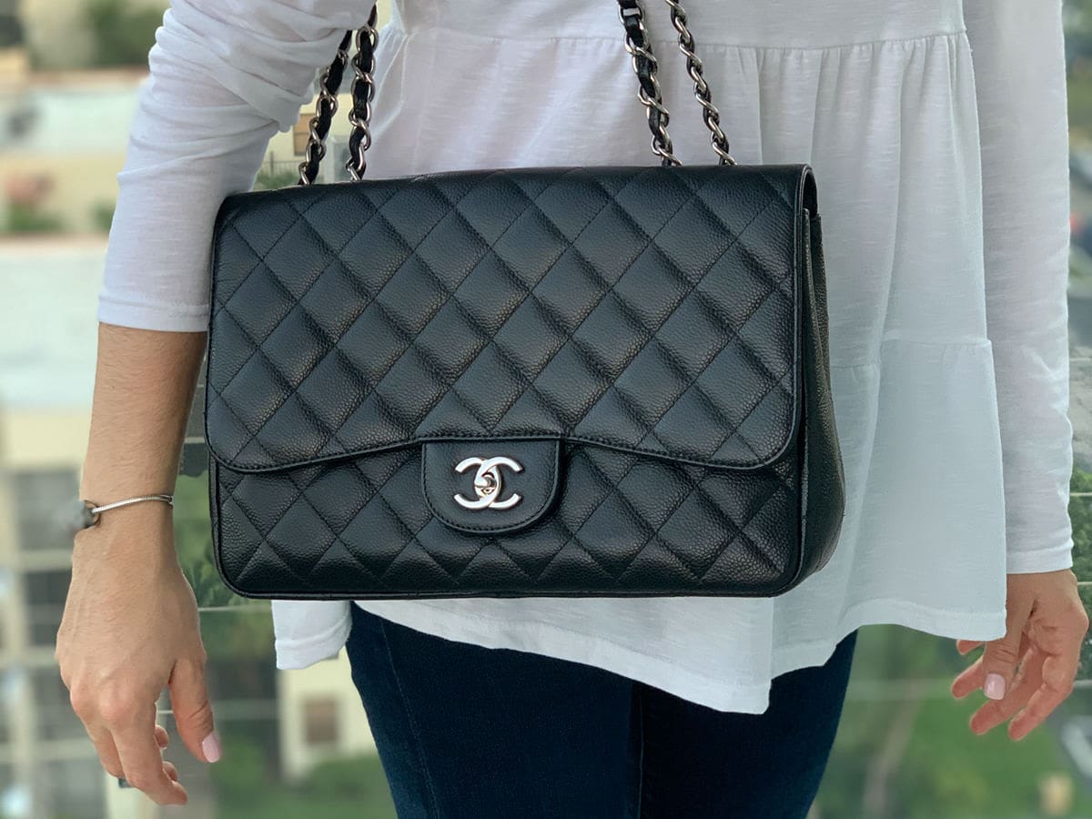 Chanel Classic Jumbo Single Flap Bag - Black Shoulder Bags