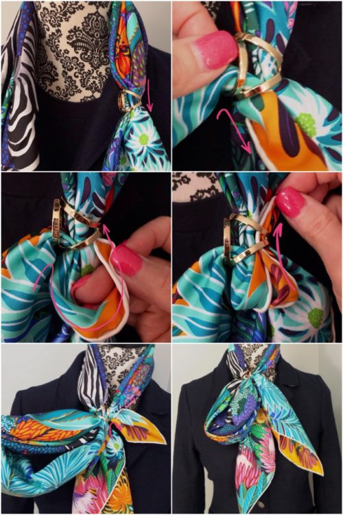 How to tie Scarf Ring - Cowboy Knot 