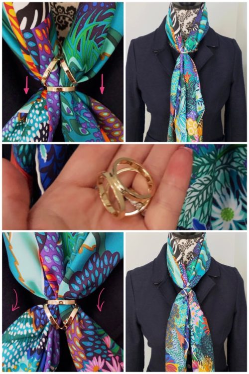 how to wear hermes scarf ring