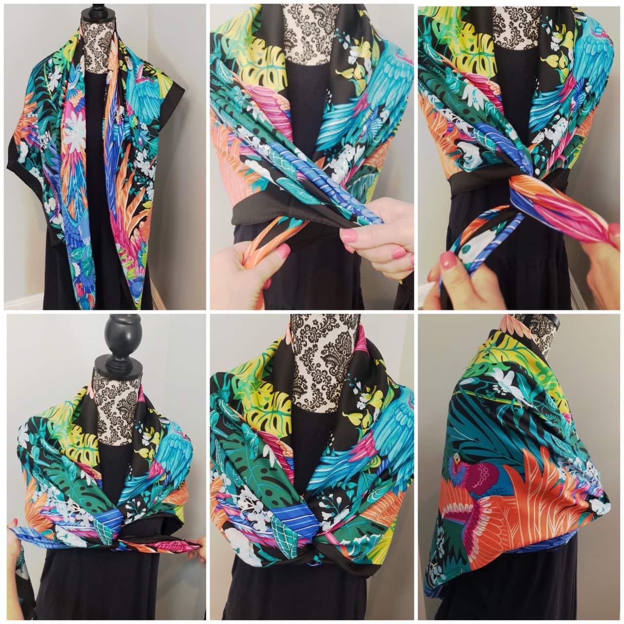 How to Tie a Hermes Scarf 4 ways - Later Ever After, BlogLater