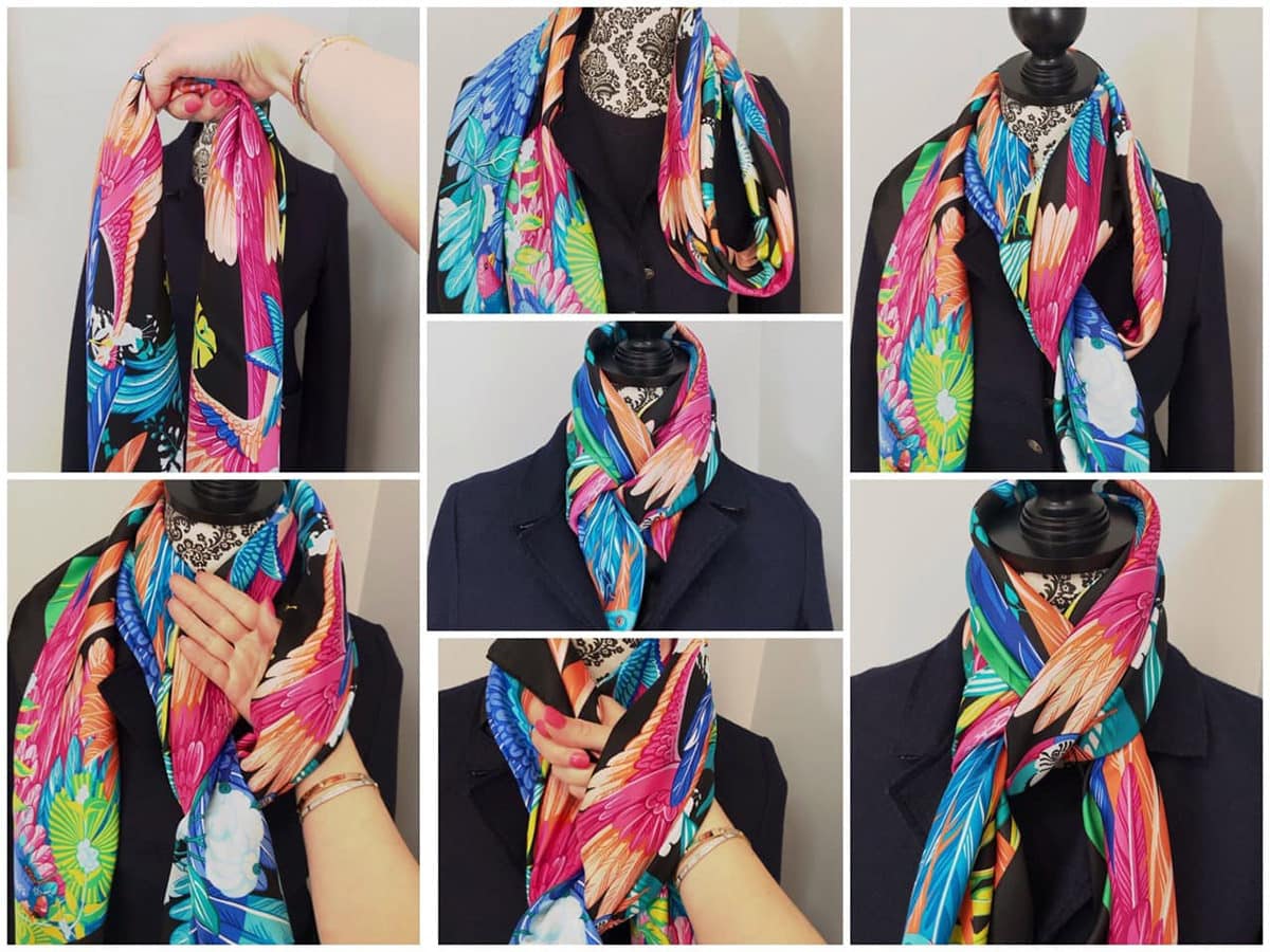 hermes scarf folding