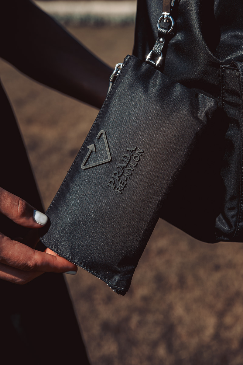Prada Re-nylon handbag in black canvas