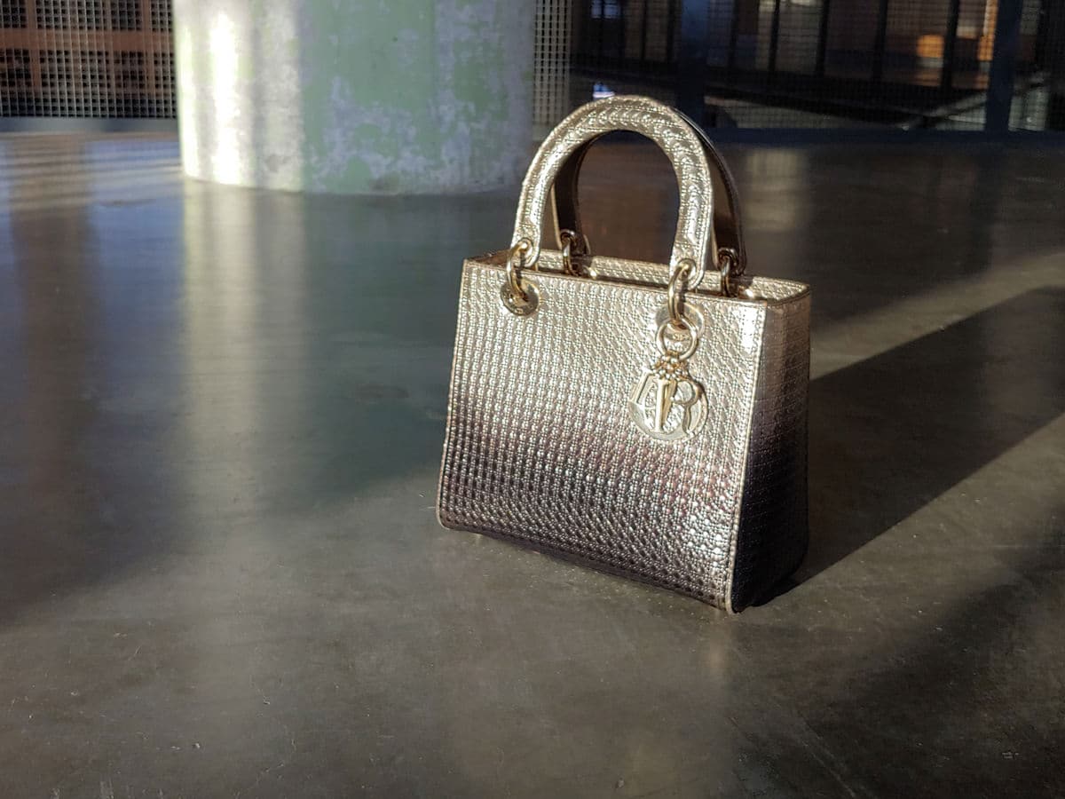 Pre-owned Small My ABC Lady Dior Two-Way Handbag - Grey