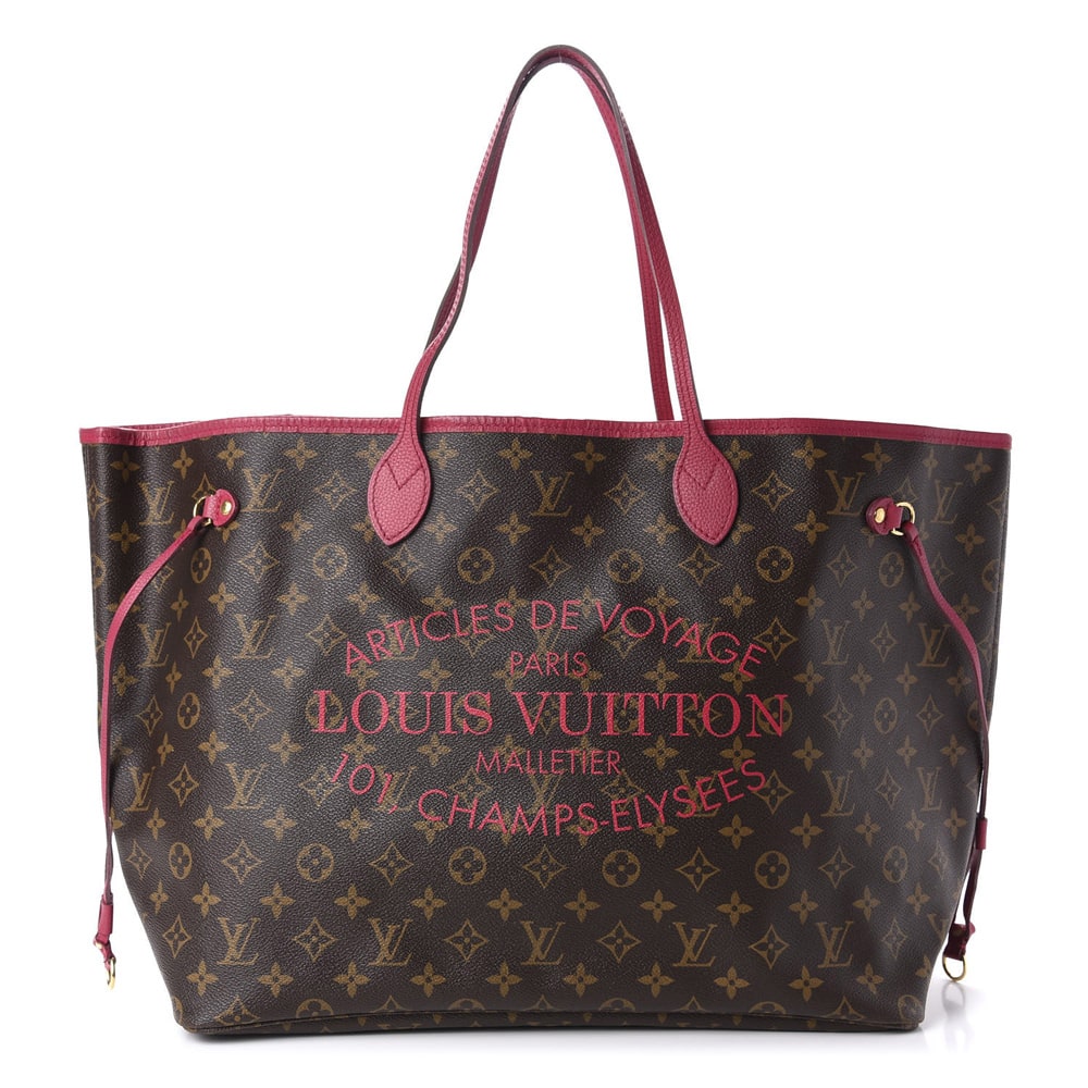 Louis Vuitton Pattern Print, Pink Monogram Giant 'By The Pool' Neverfull mm w/ Pouch