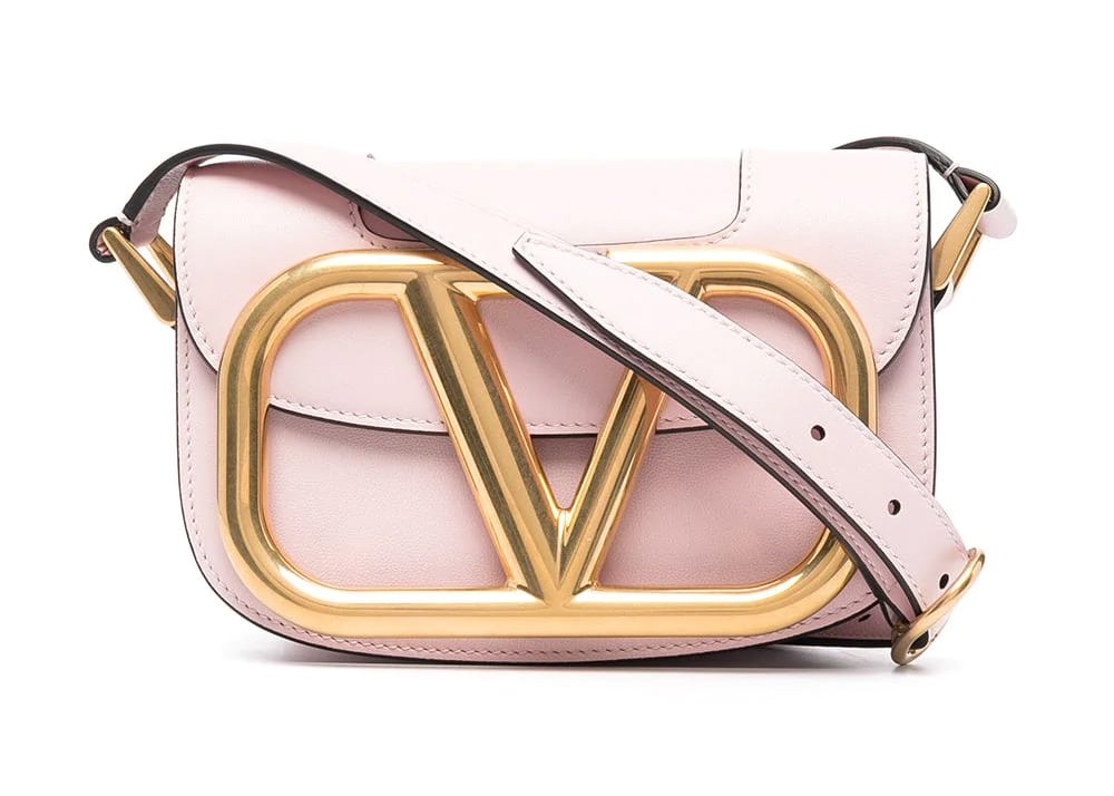 Valentino Clay Leather Medium Supervee Crossbody Bag - Yoogi's Closet