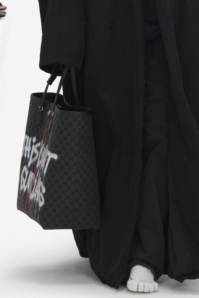 More Hacked Gucci Goods Were Seen On the Balenciaga Spring 2022 Runway ...