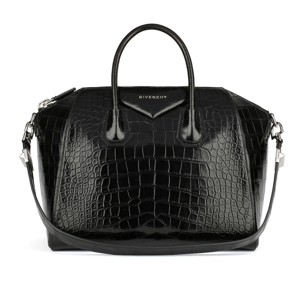 Audrey Micro: Croc-Embossed Designer Crossbody Bag, Black/Taupe – Thale  Blanc