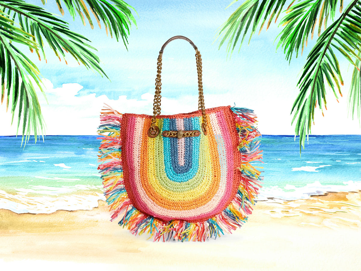 Colorful Bright Travel Bag Summer Women's Beach Bags Leisure