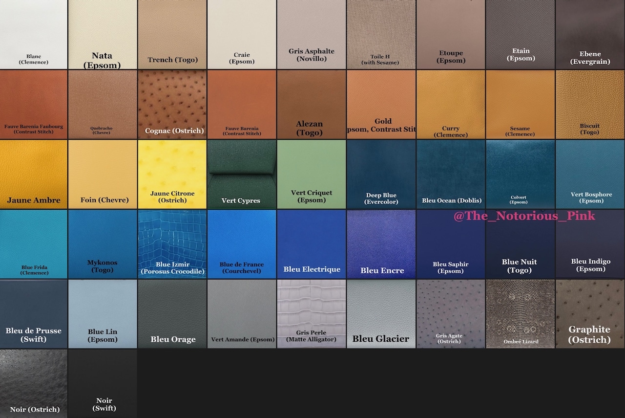 Hermès Autumn/Winter 2023, Part 1: The Leather Color Charts